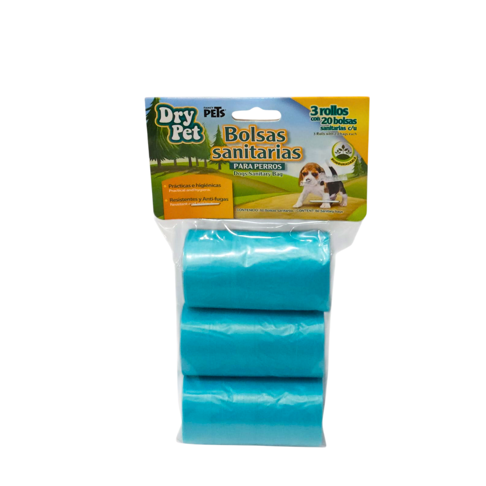 BOLSAS SANITARIAS TRES ROLLOS PARA HECES