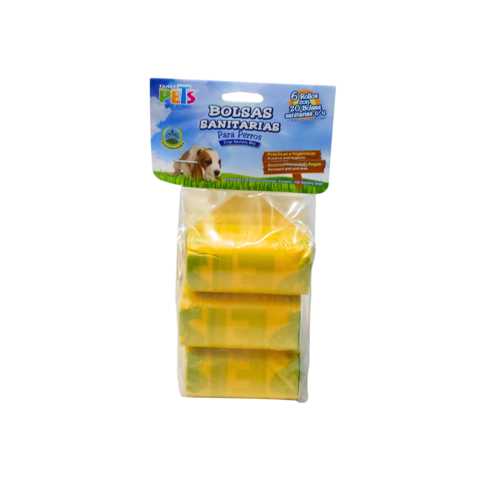 BOLSAS SANITARIAS TRES ROLLOS PARA HECES