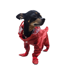 IMPERMEABLE DESMONTABLE ROJO