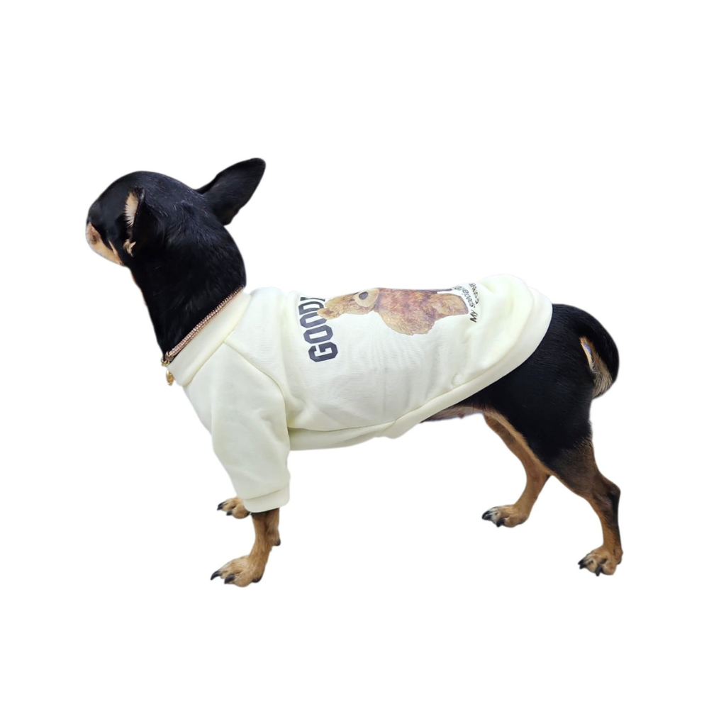 SUDADERA OSO GOOD HUESO/ MARFIL