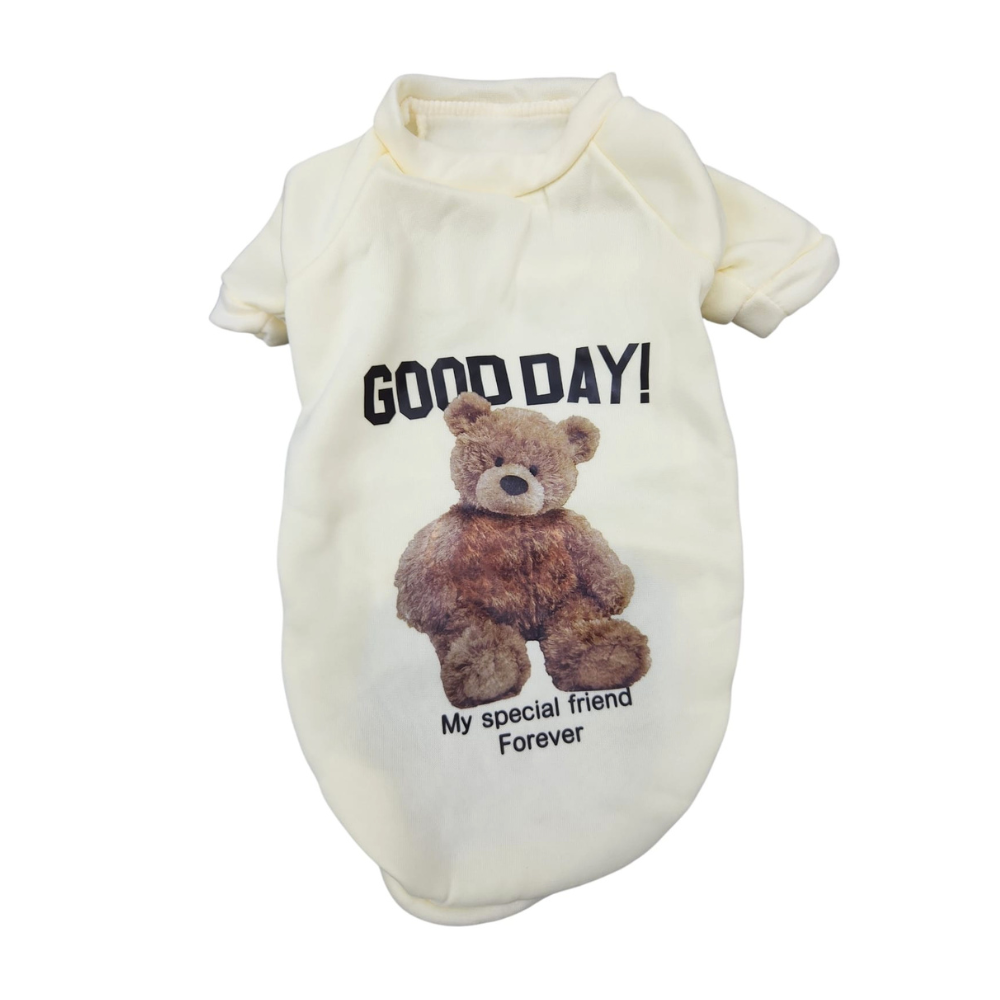 SUDADERA OSO GOOD HUESO/ MARFIL