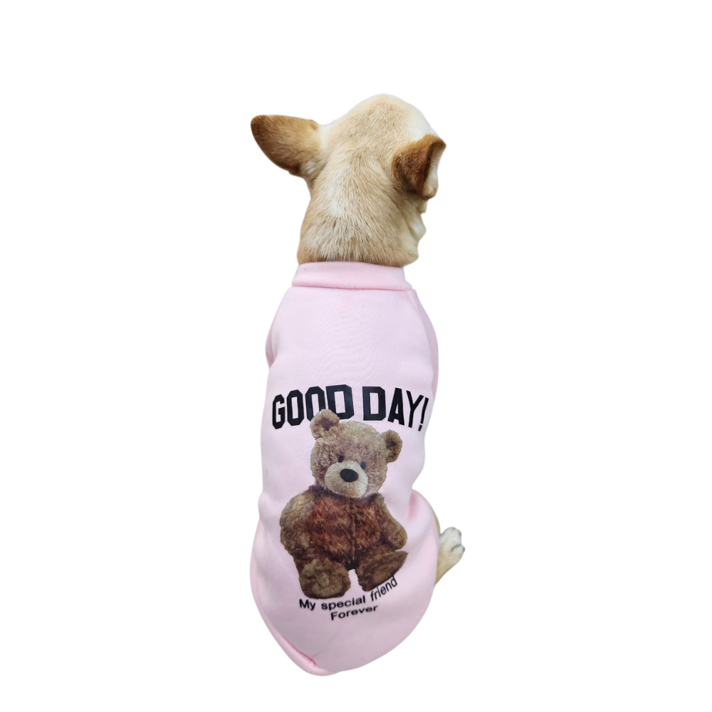 SUDADERA OSO GOOD ROSA