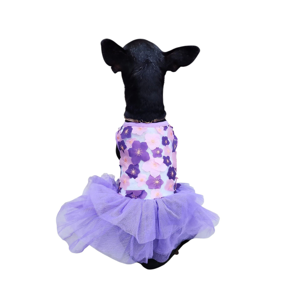 VESTIDO FLORES LILA