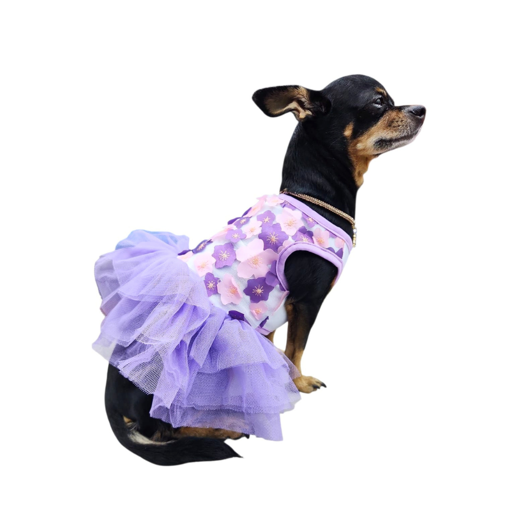 VESTIDO FLORES LILA