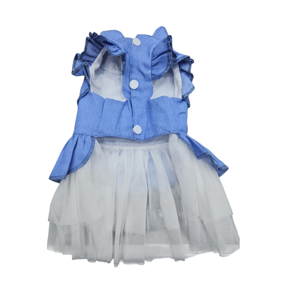 VESTIDO MEZCLILLA BLANCO