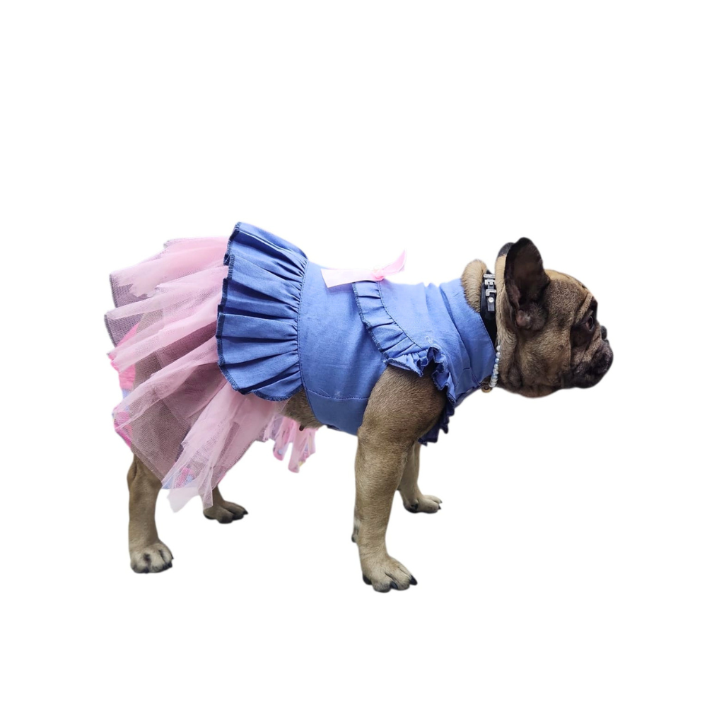 VESTIDO MEZCLILLA ROSA
